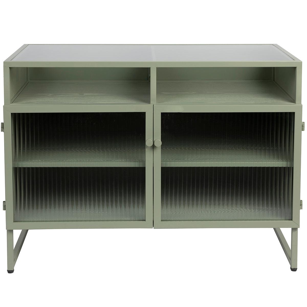 Herbe Green Metal Low Cabinet - WOO .Design