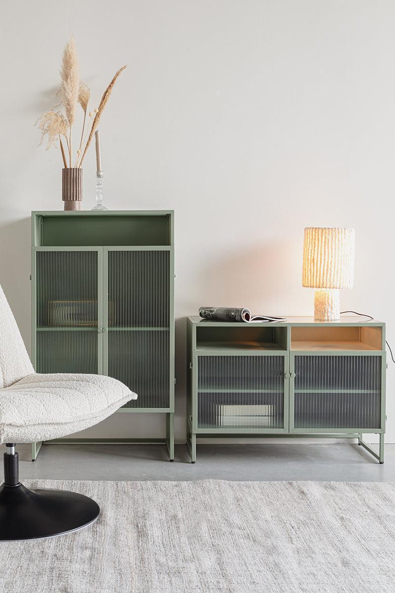 Herbe Green Metal Low Cabinet - WOO .Design