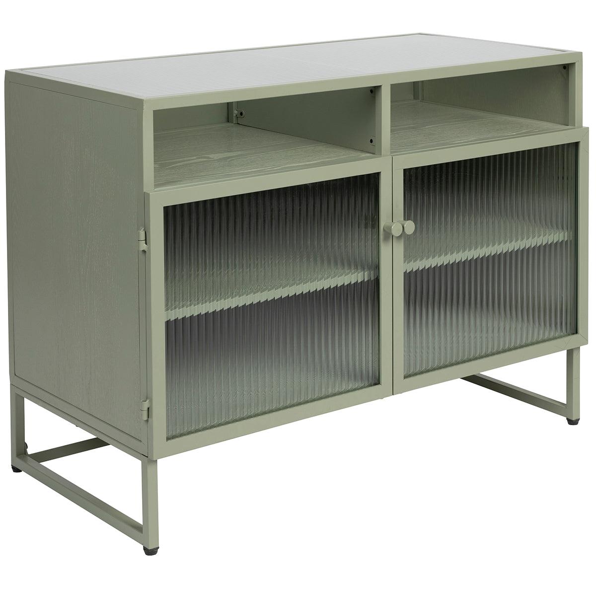 Herbe Green Metal Low Cabinet - WOO .Design