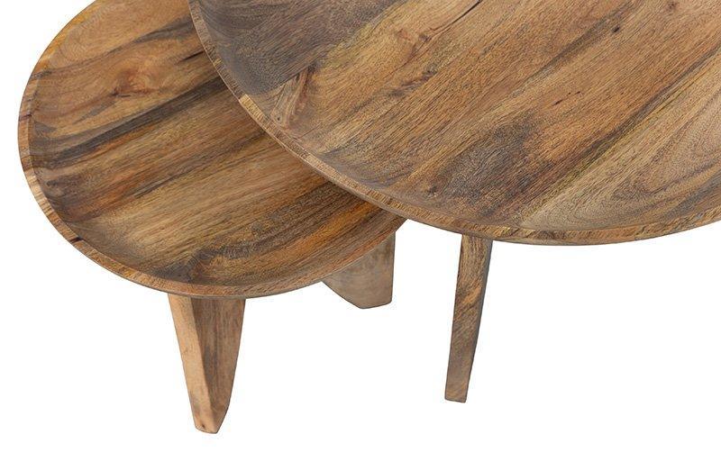 High Heels Mango Wood Side Table (2/Set) - WOO .Design