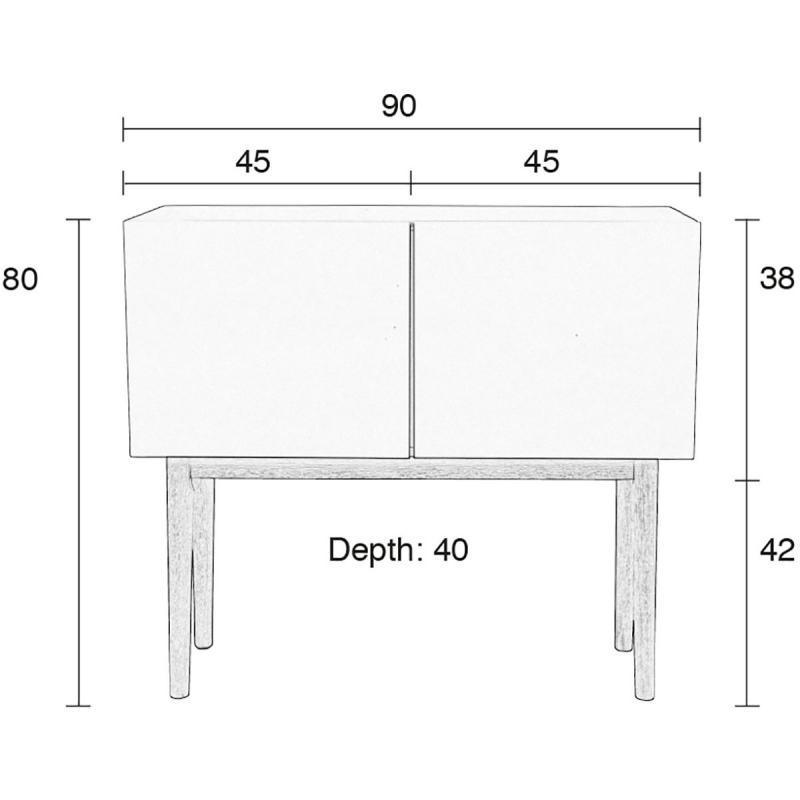 High On Wood 2 Dooor Cabinet - WOO .Design