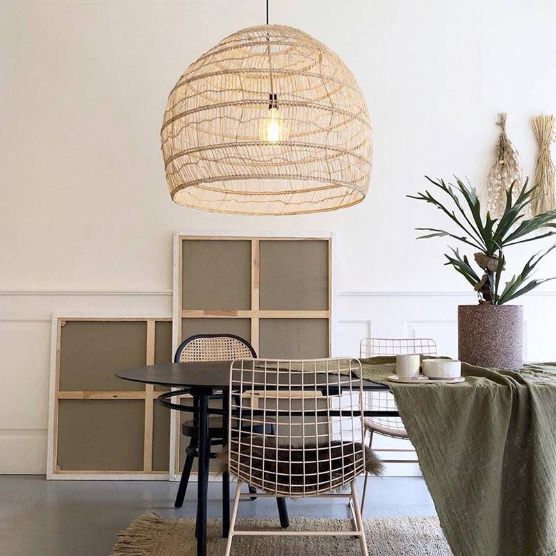 Ball Wicker Hanging Lamp