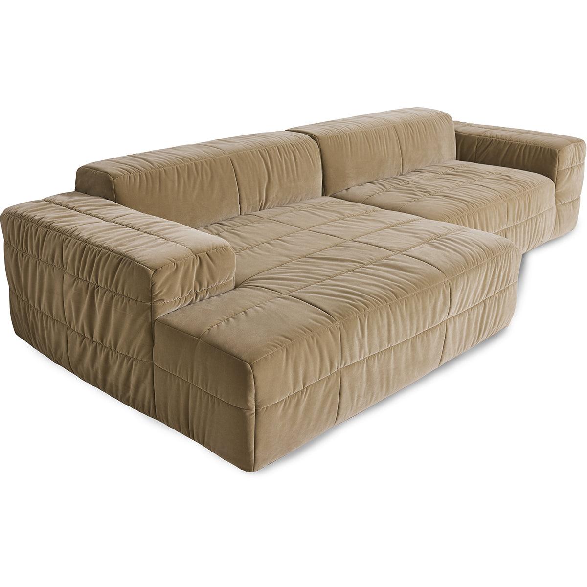 Brut Royal Velvet Sofa - Element Left Divan
