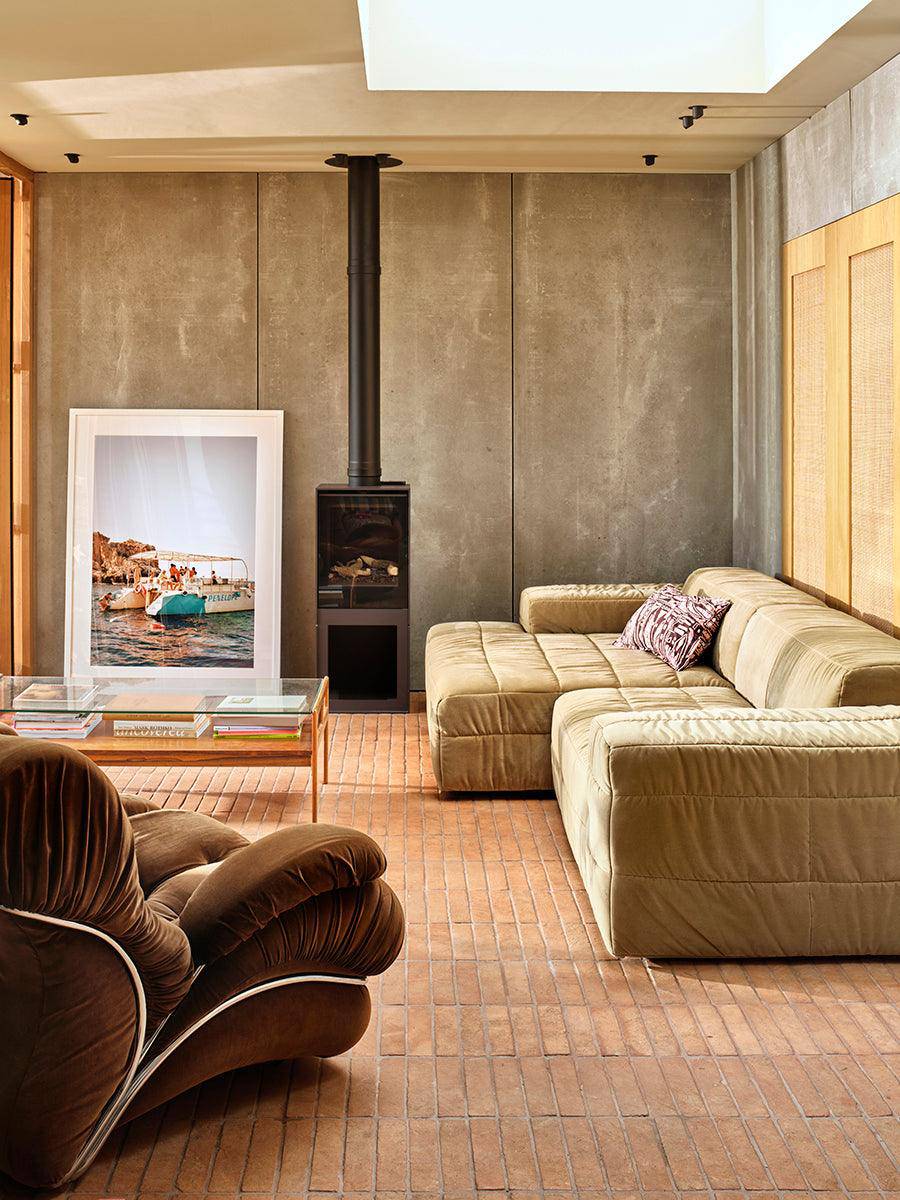 Brut Royal Velvet Sofa - Element Left Divan