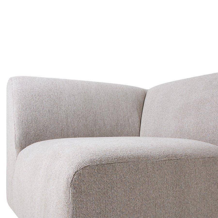 Jax Light Grey Snake Couch - Element Right Corner