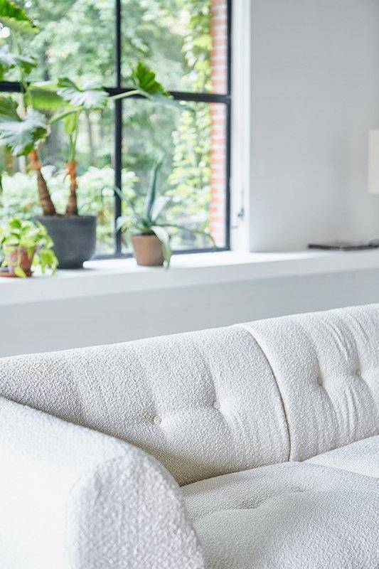 Vint Cream Boucle Couch - Element Right 1.5 Seat