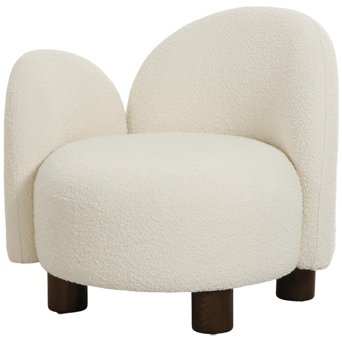 Honolulu White Boucle Lounge Chair - WOO .Design