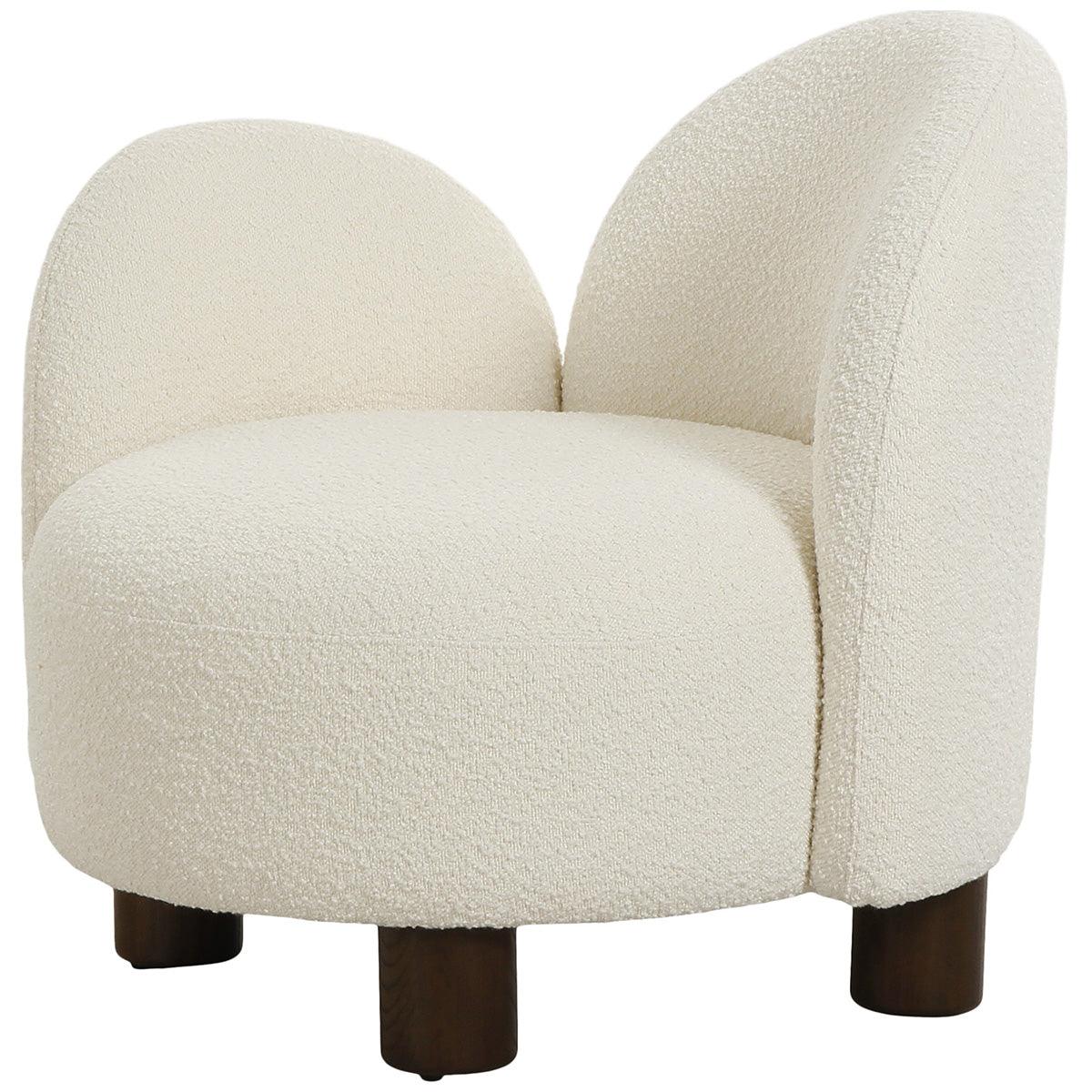 Honolulu White Boucle Lounge Chair - WOO .Design