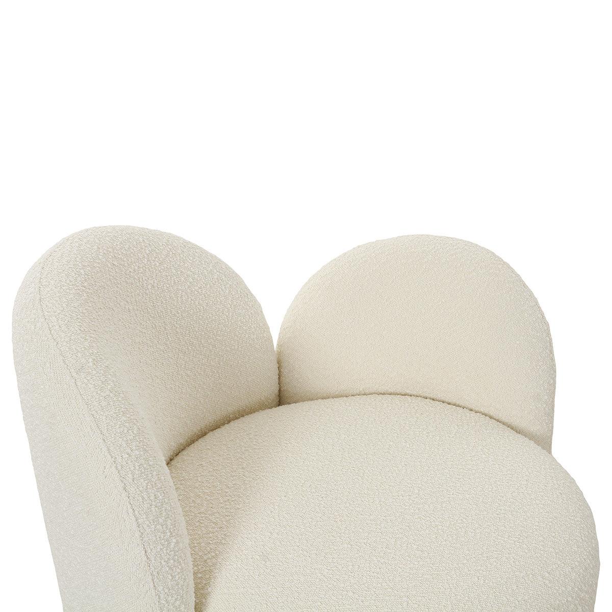 Honolulu White Boucle Lounge Chair - WOO .Design