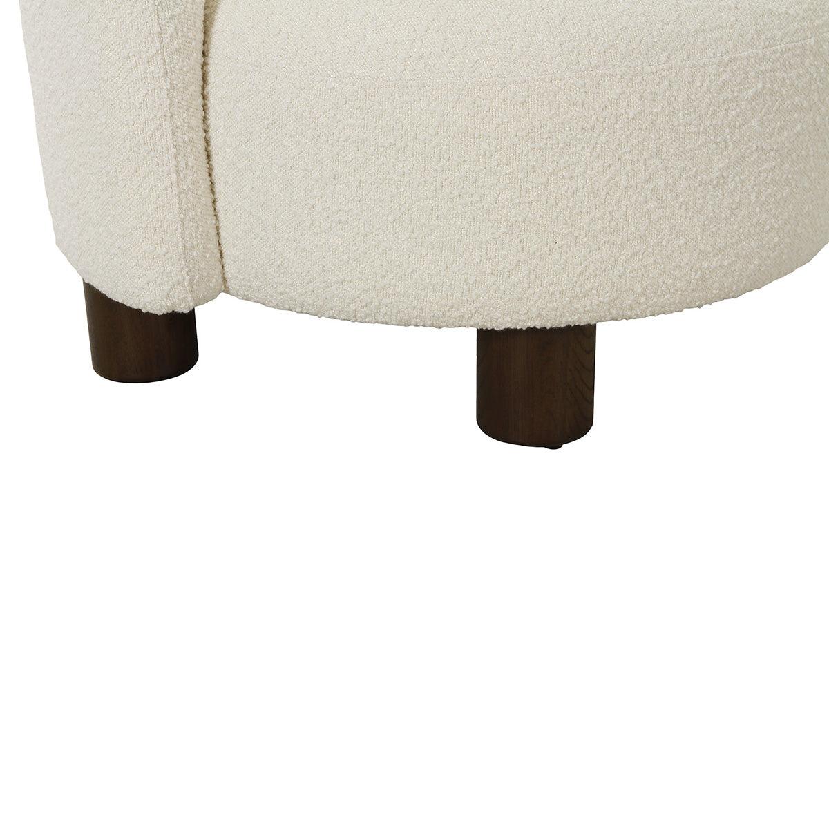 Honolulu White Boucle Lounge Chair - WOO .Design