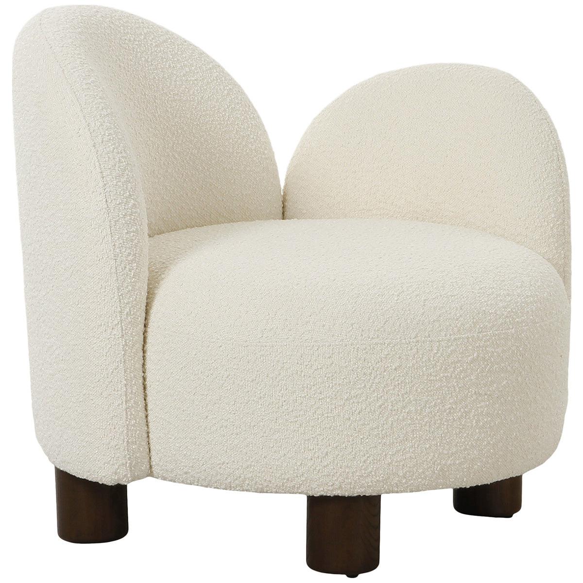 Honolulu White Boucle Lounge Chair - WOO .Design