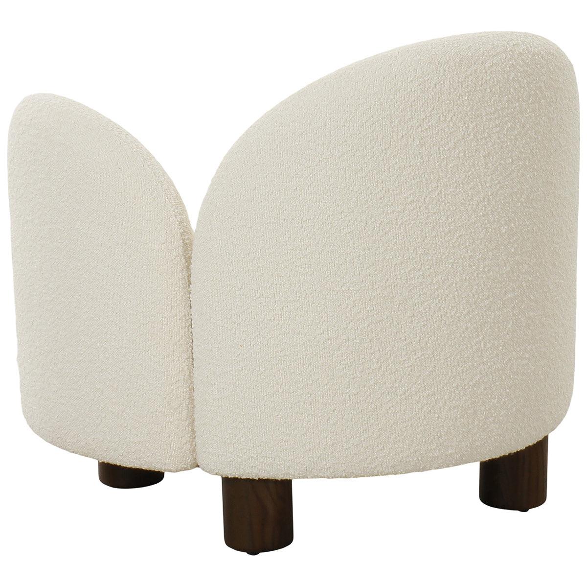 Honolulu White Boucle Lounge Chair - WOO .Design