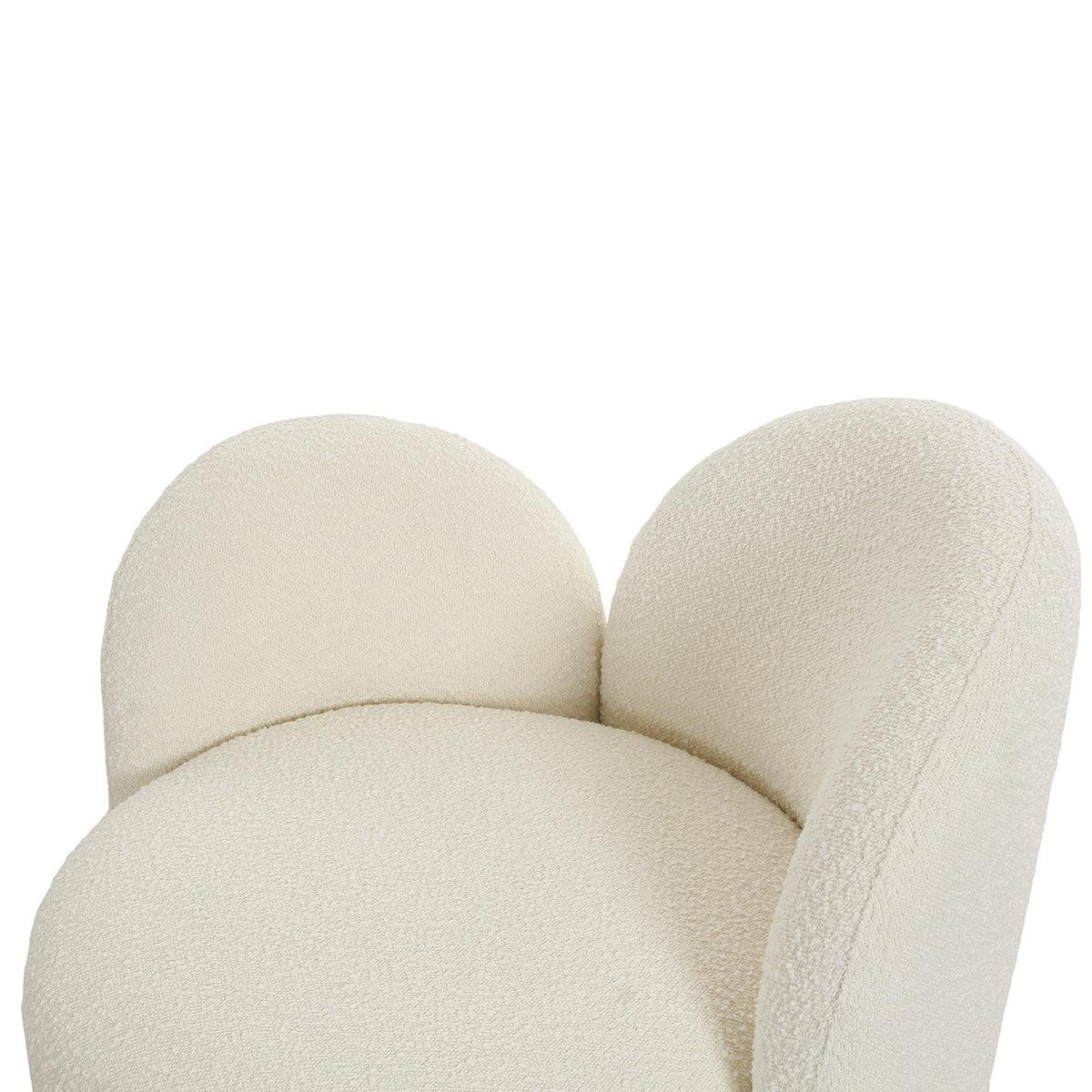 Honolulu White Boucle Lounge Chair - WOO .Design