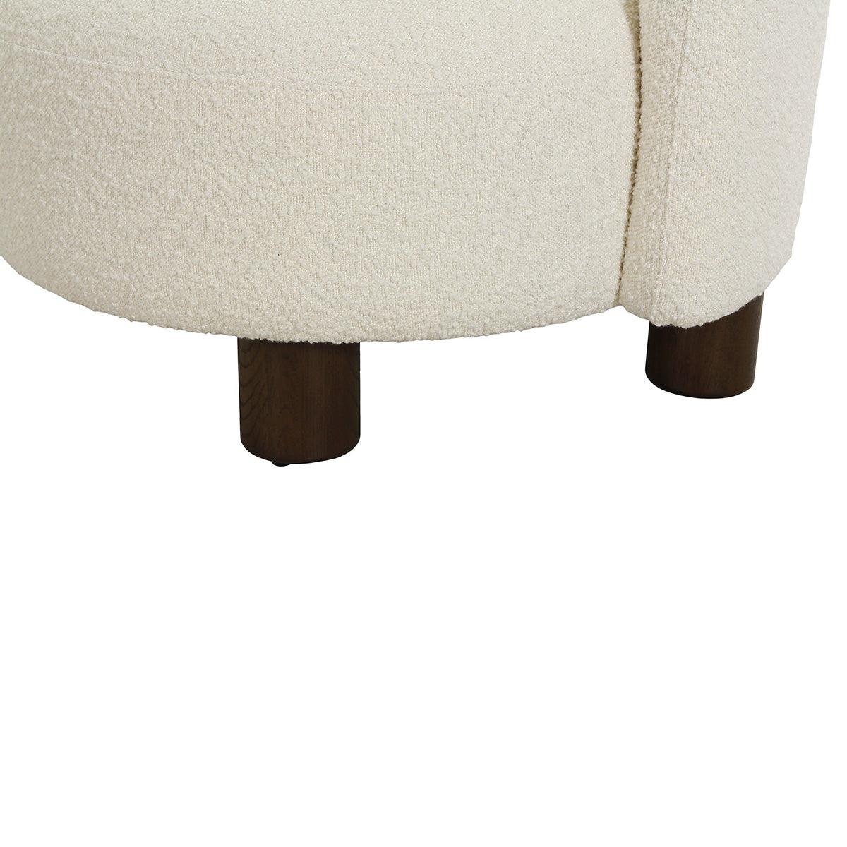 Honolulu White Boucle Lounge Chair - WOO .Design