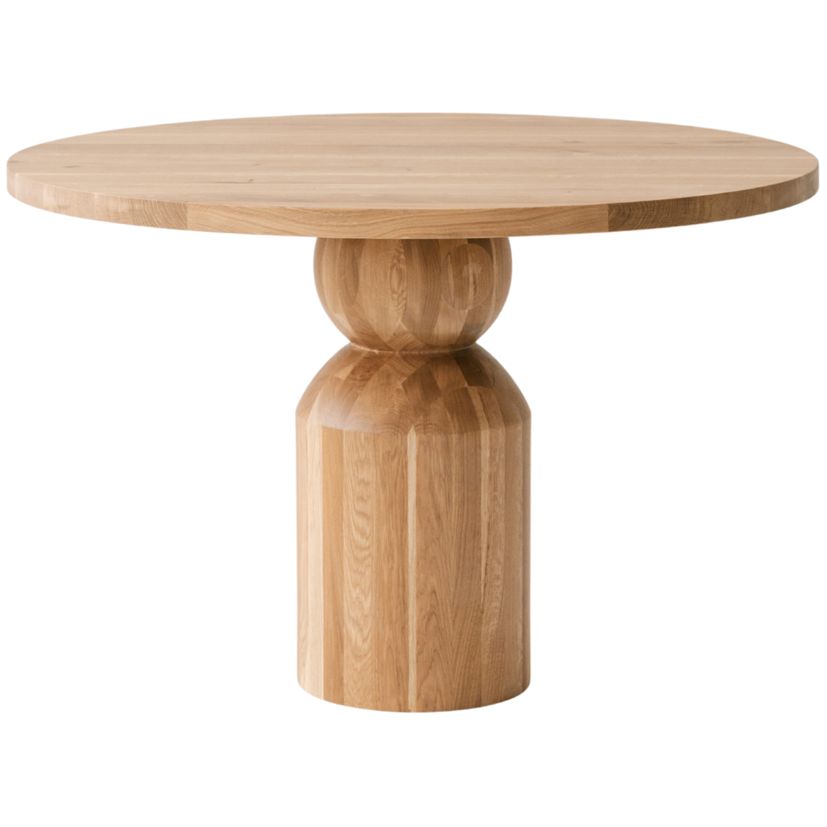 Beth Oak Wood Round Dining Table