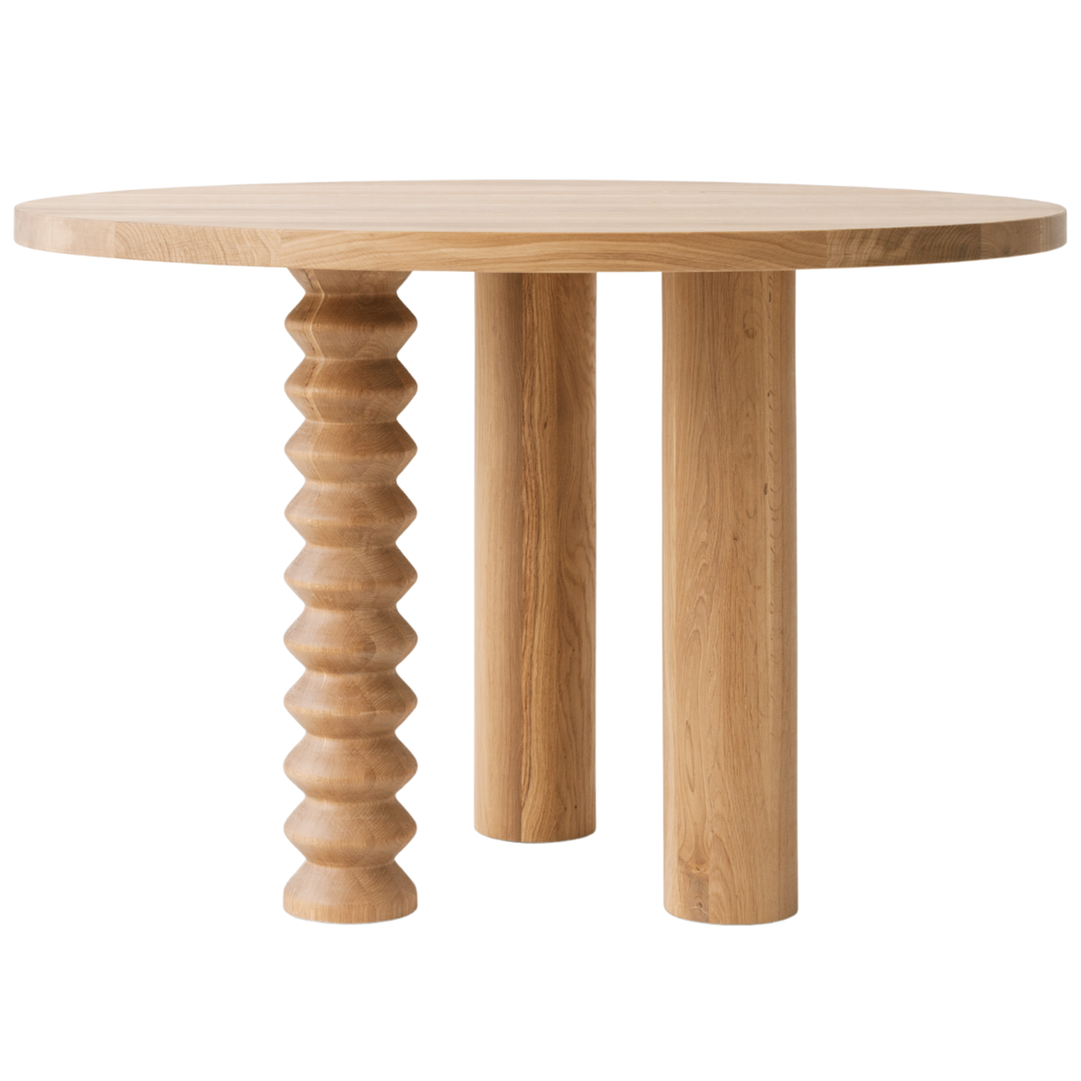 Sol Oak Wood Round Dining Table