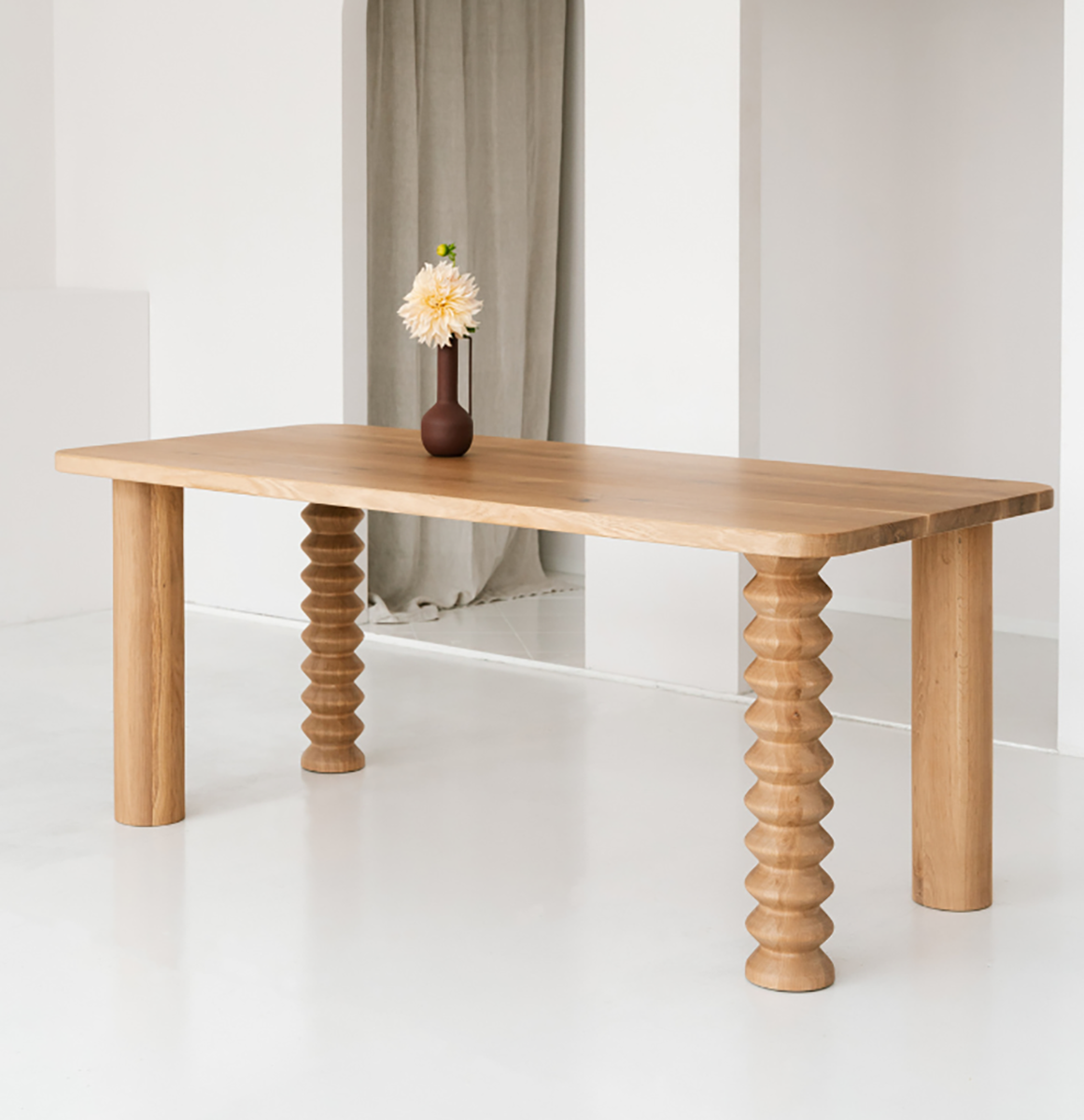Arta Oak Wood Dining Table