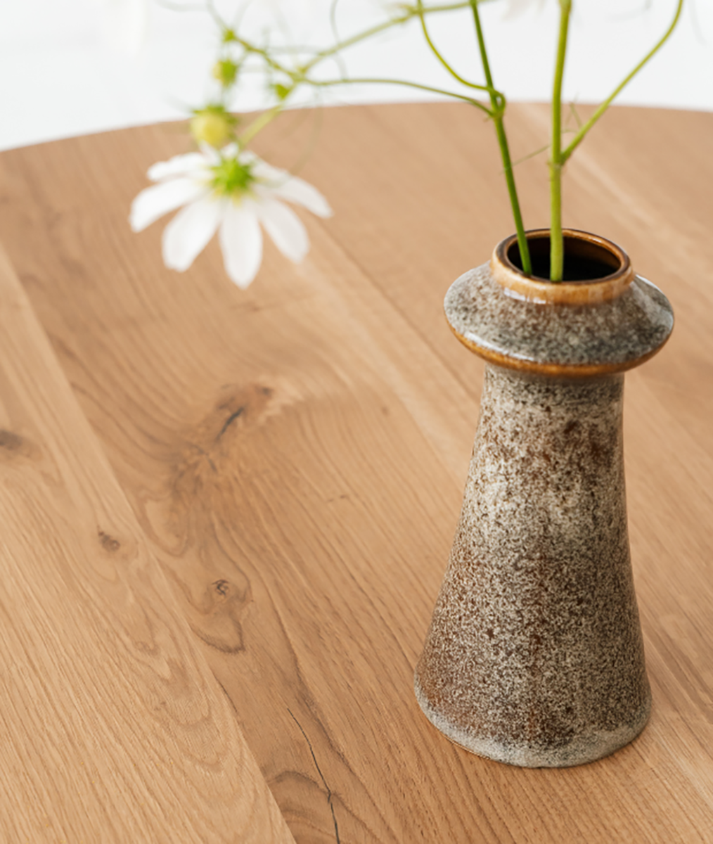 Ciri Oak Wood Round Dining Table