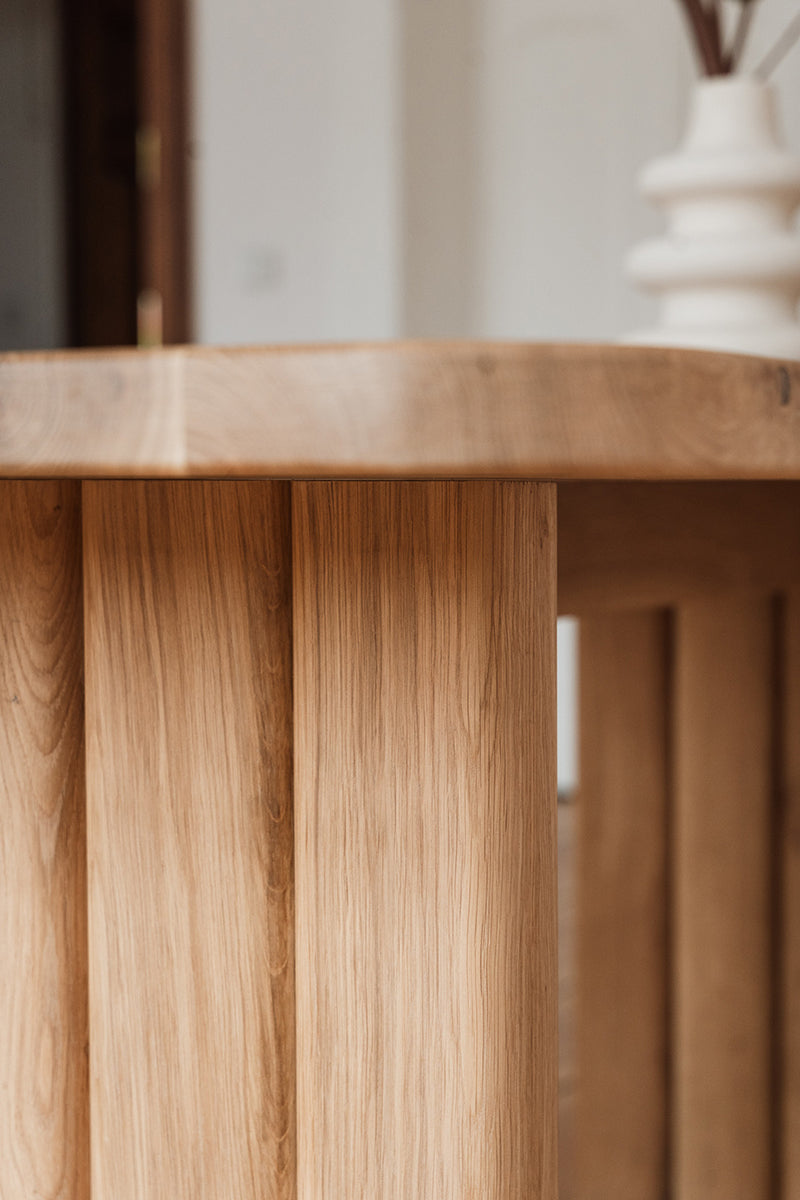 Leon Oak Wood Dining Table