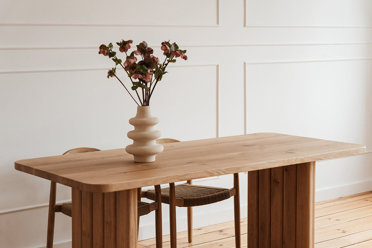 Leon Oak Wood Dining Table