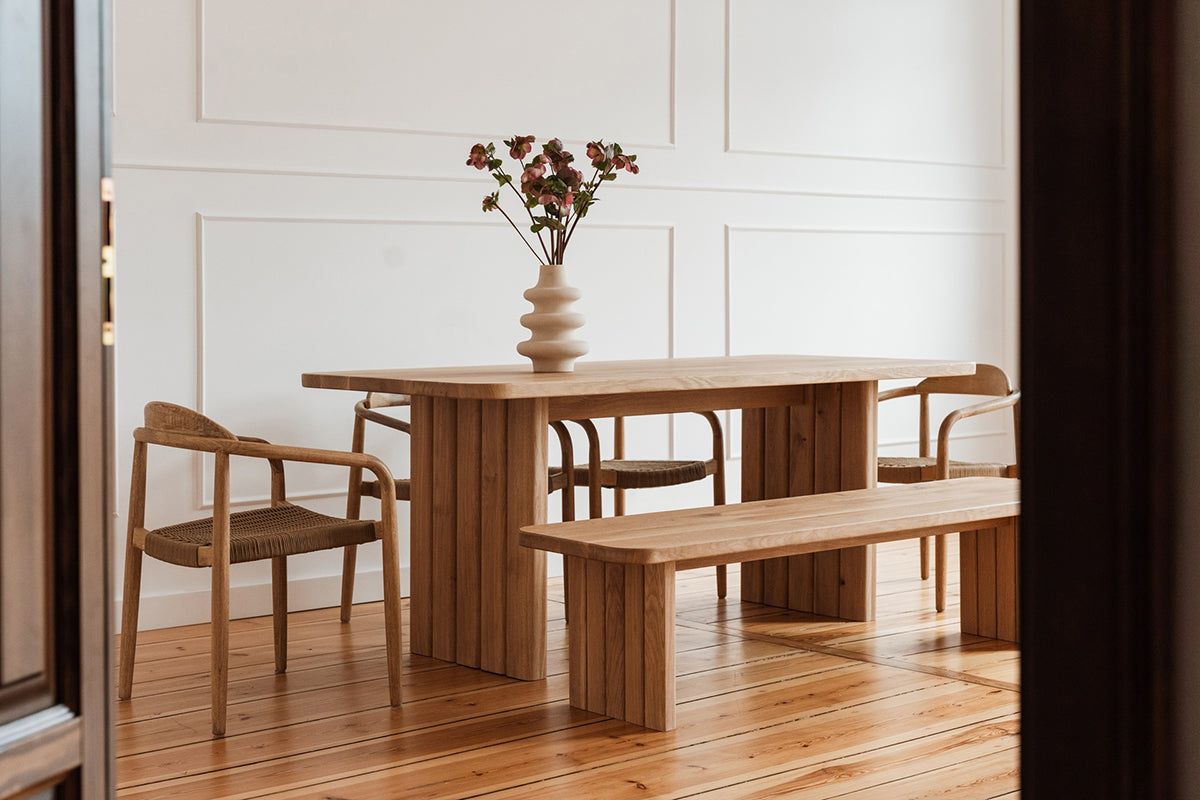 Leon Oak Wood Dining Table