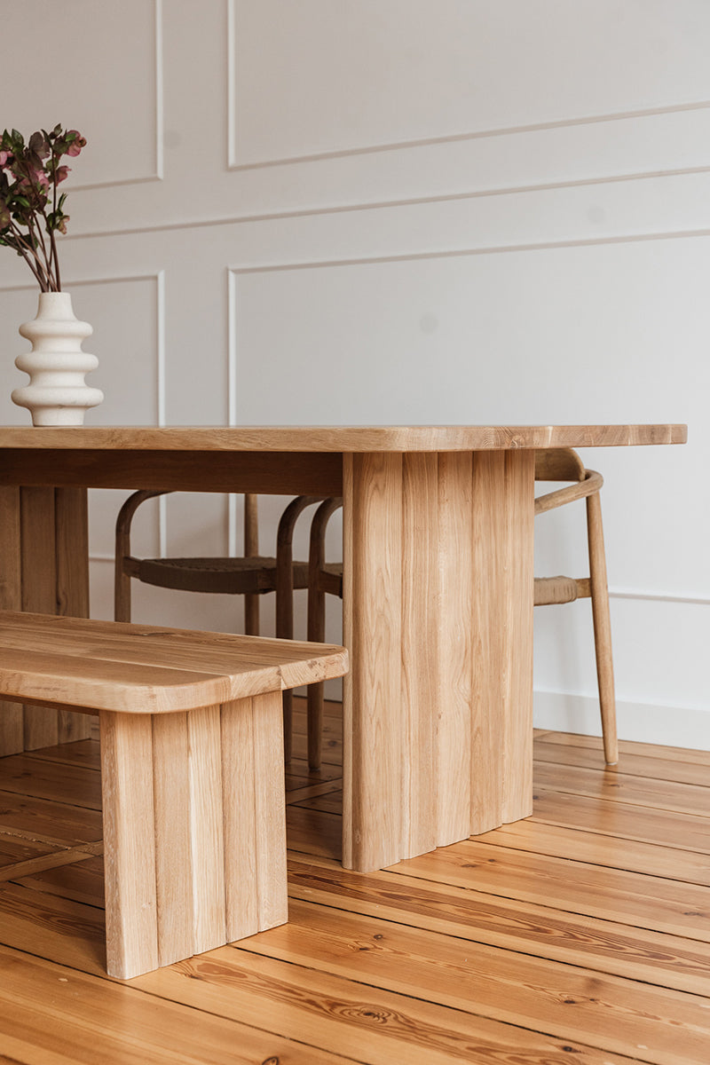 Leon Oak Wood Dining Table
