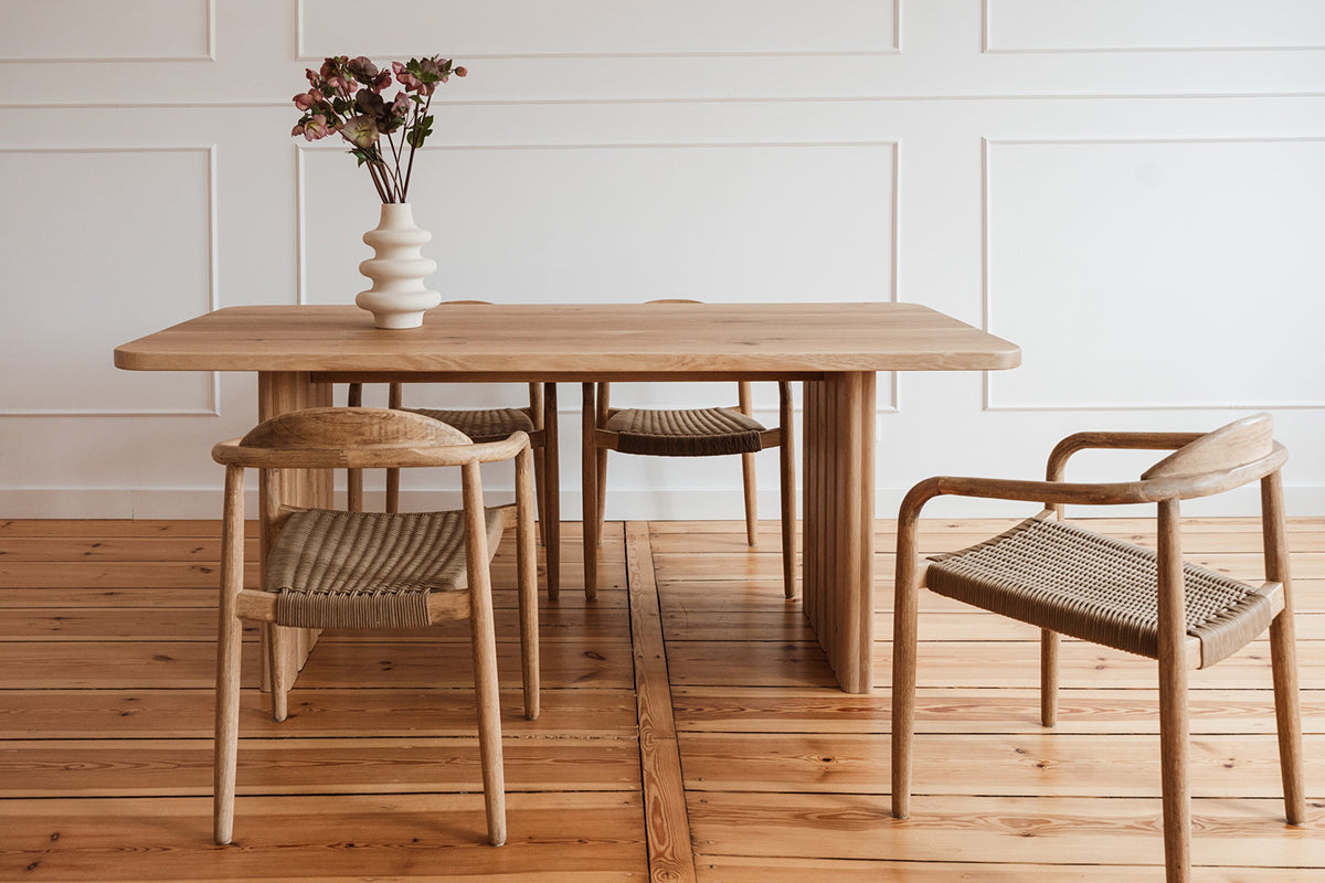 Leon Oak Wood Dining Table
