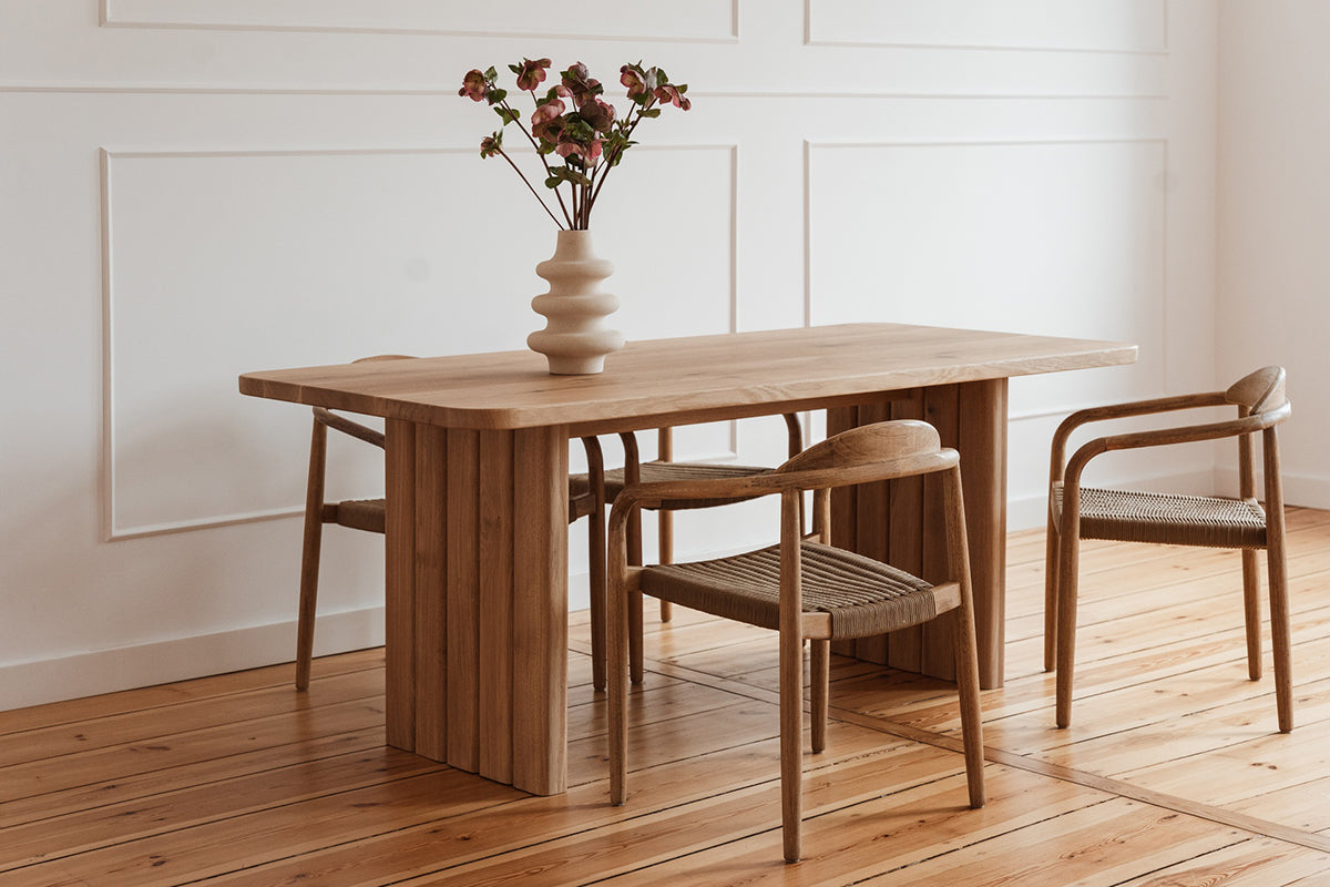 Leon Oak Wood Dining Table
