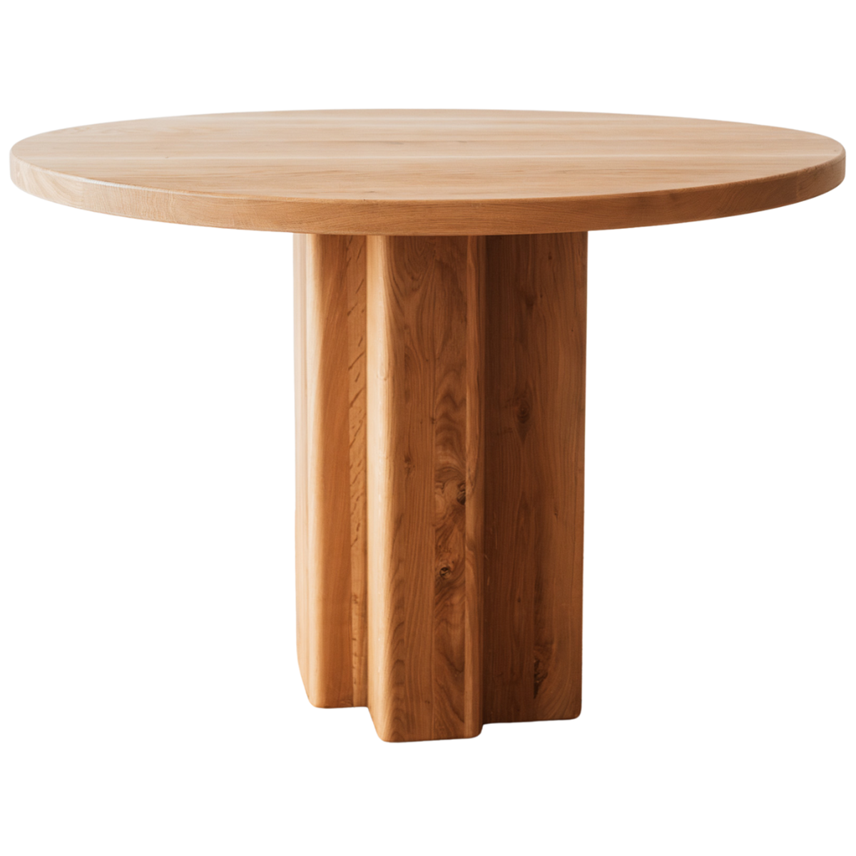 Gaia Oak Wood Round Dining Table