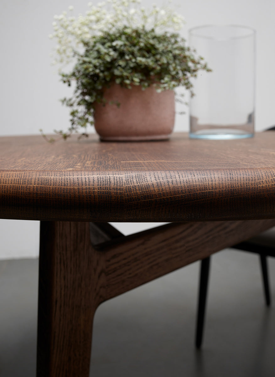 Polly Oak Wood Round Dining Table