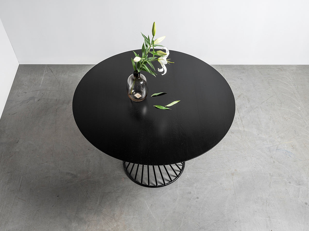 Oliver Black Round Dining Table