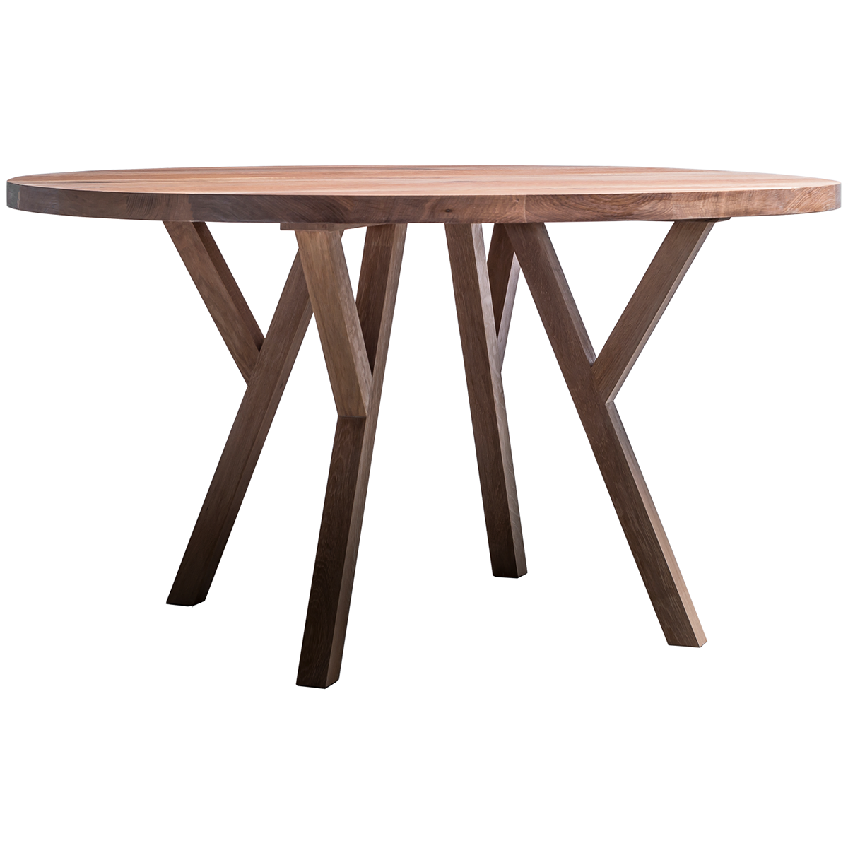 Gloria Oak Wood Round Dining Table