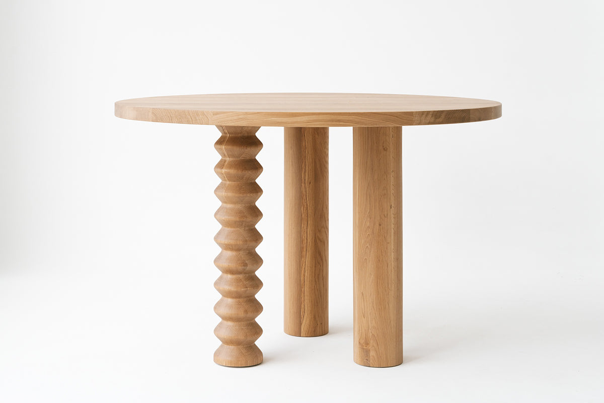 Sol Oak Wood Round Dining Table