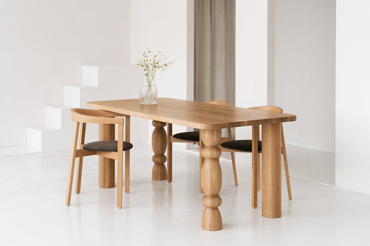 Theo Oak Wood Dining Table