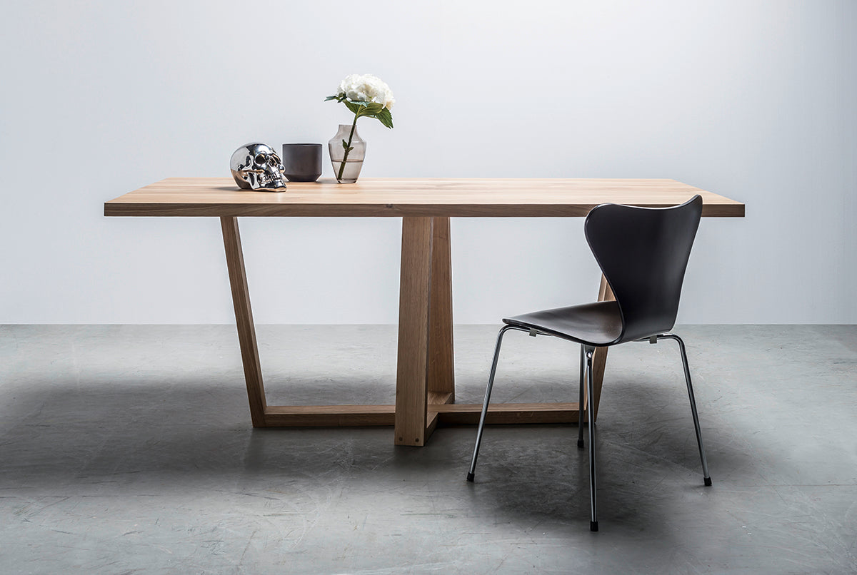 Diamond Oak Wood Dining Table