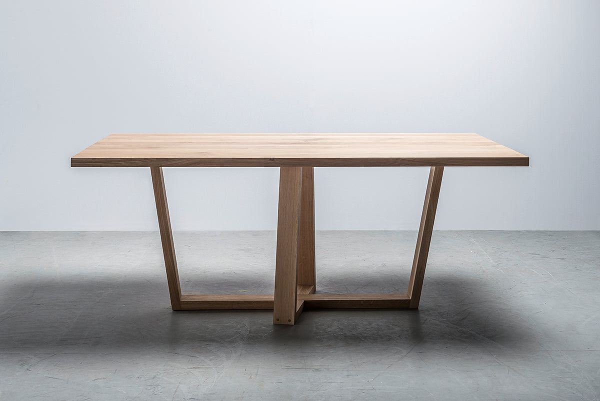 Diamond Oak Wood Dining Table