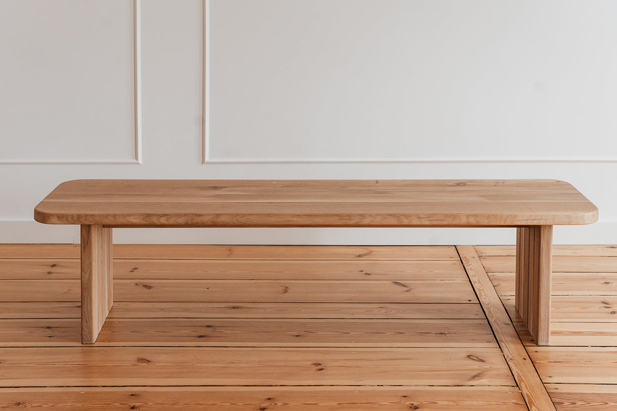 Leon Oak Wood Bench