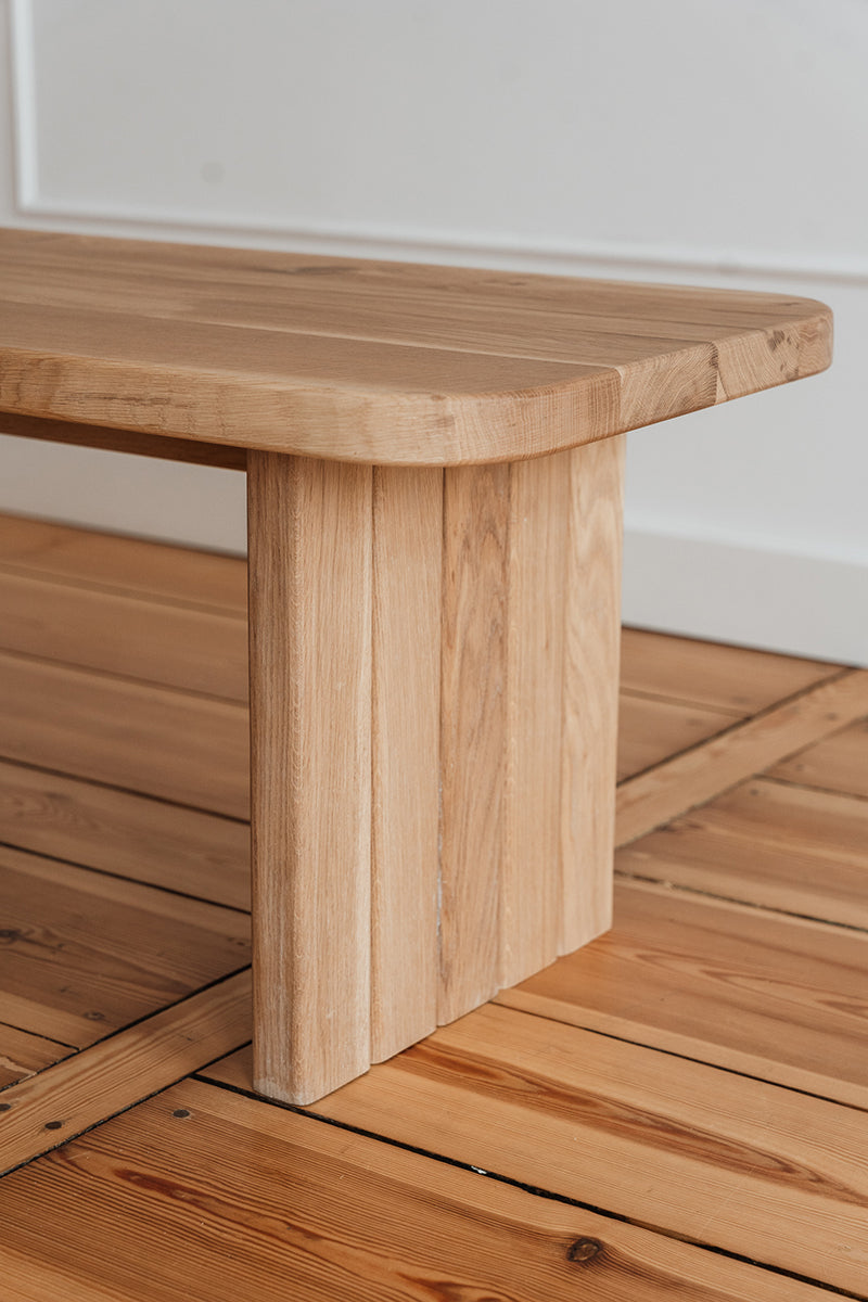 Leon Oak Wood Bench
