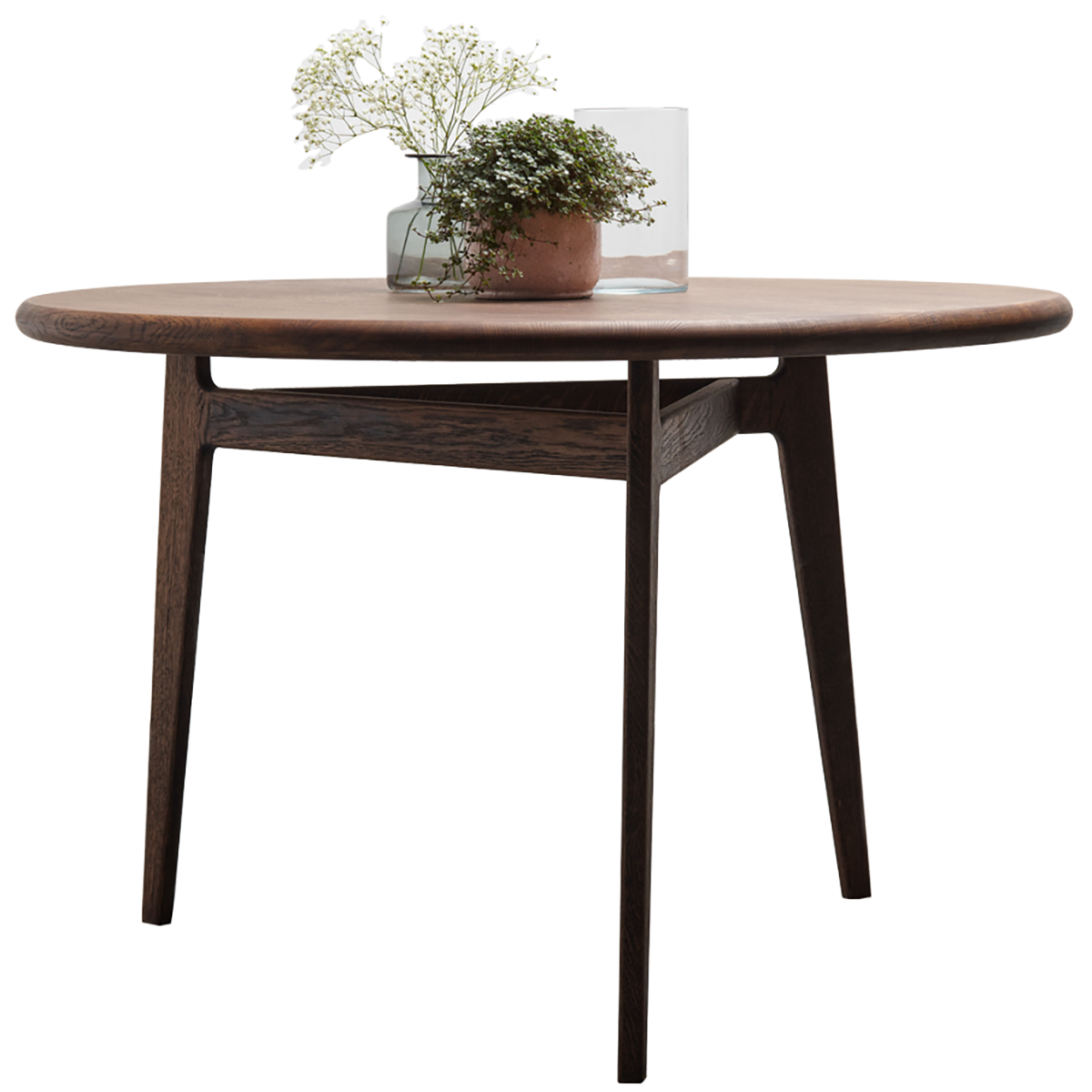 Polly Oak Wood Round Dining Table