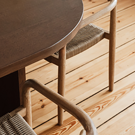 Lars Oak Wood Oval Dining Table