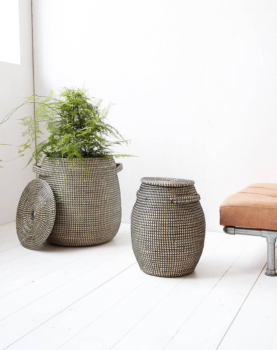 Effect Baskets with Lid (2/Set)