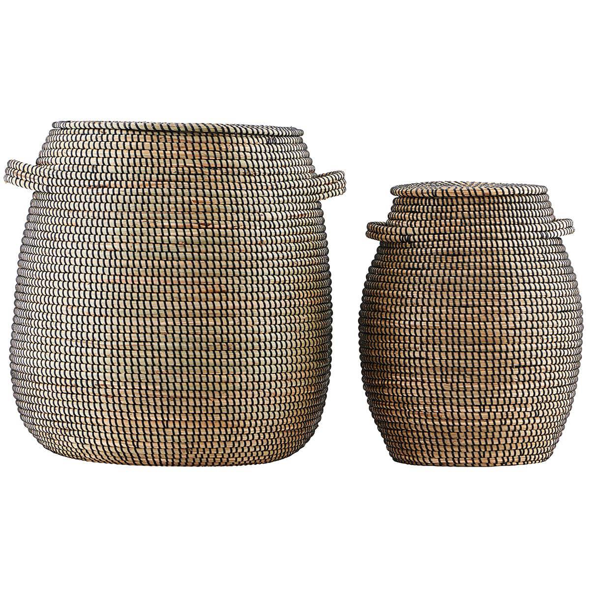 Effect Baskets with Lid (2/Set)