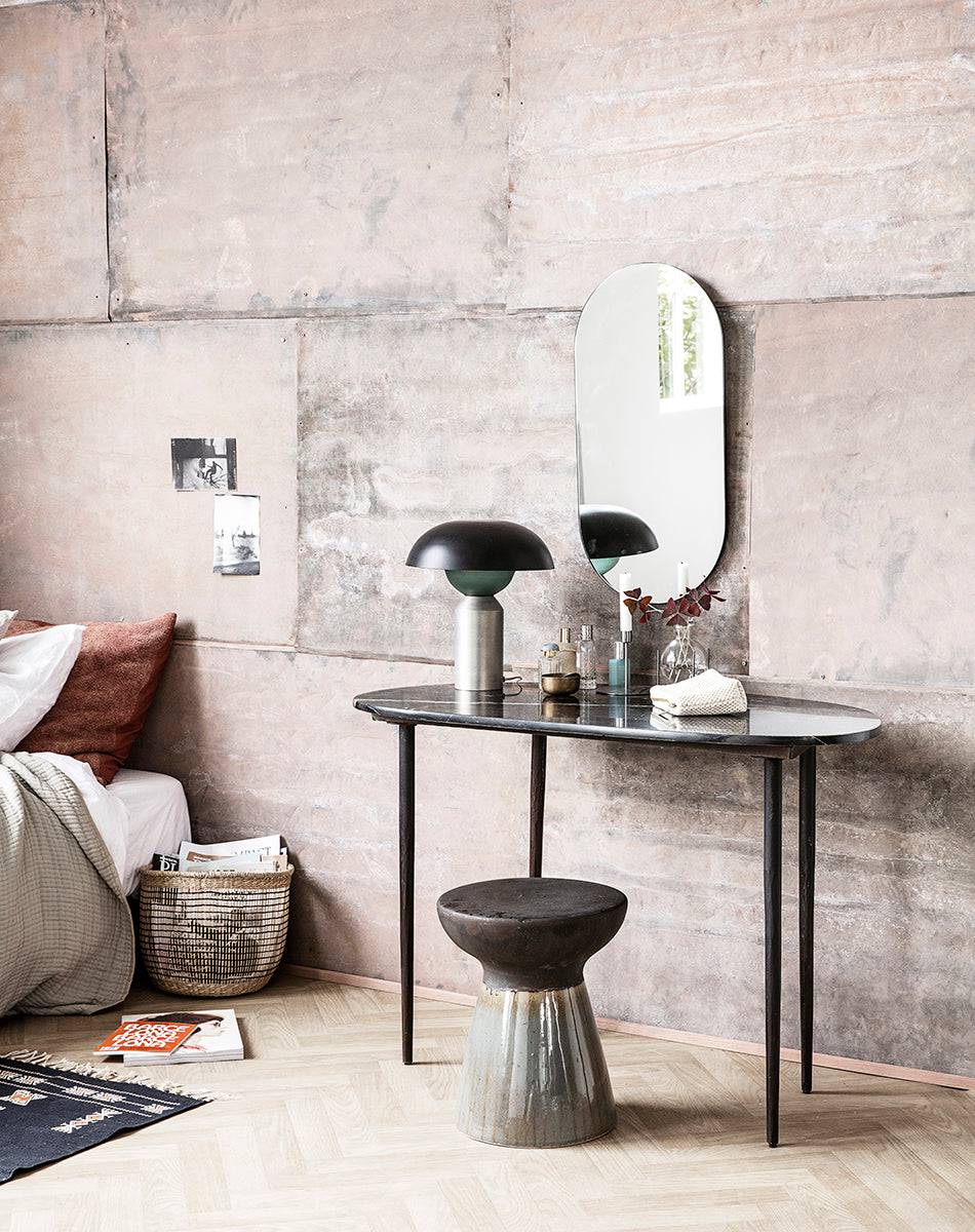 Eda Black Marble Desk