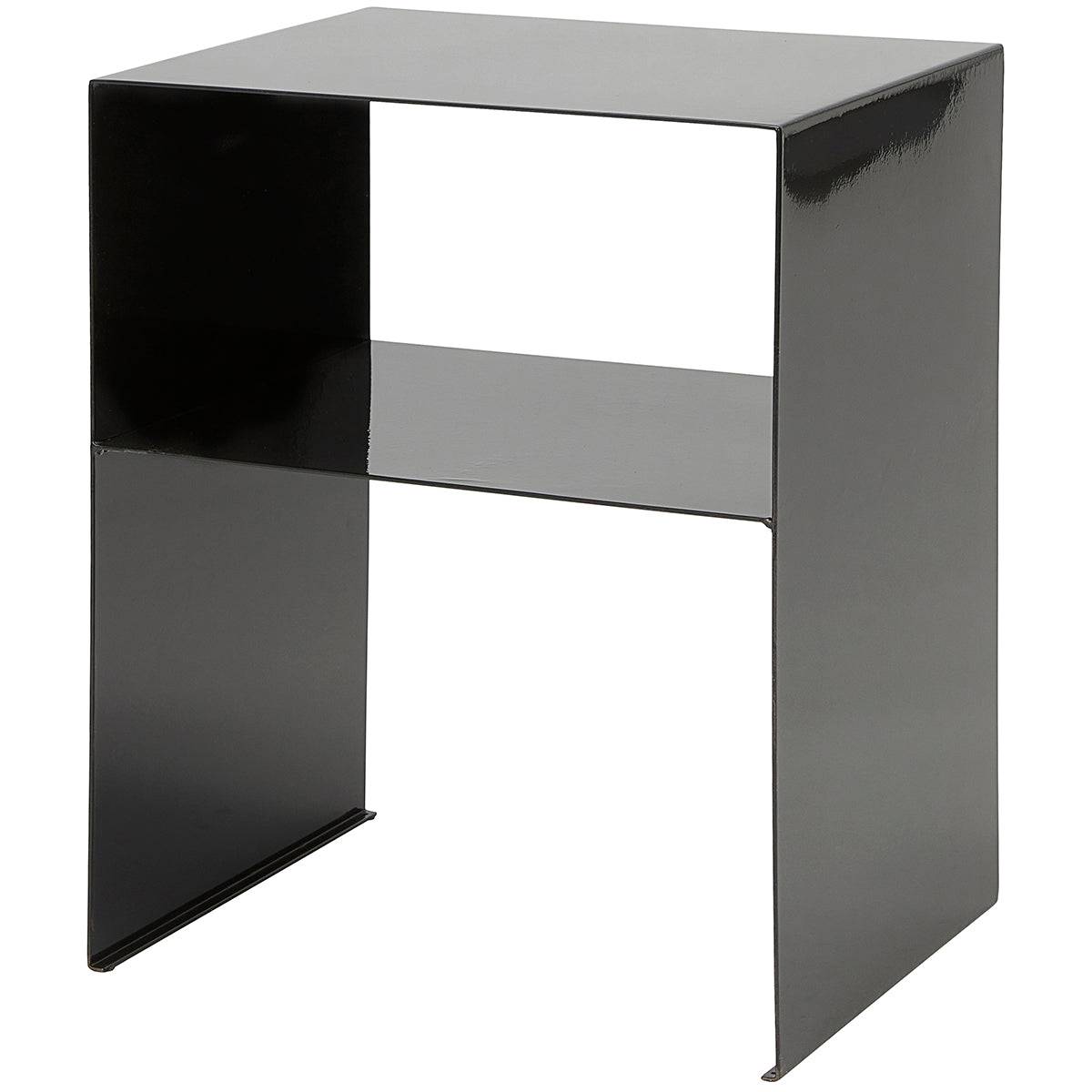 Fari Black Flat Side Table (2/Set)