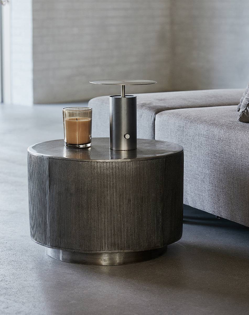 Rota Brushed Silver Coffee Table