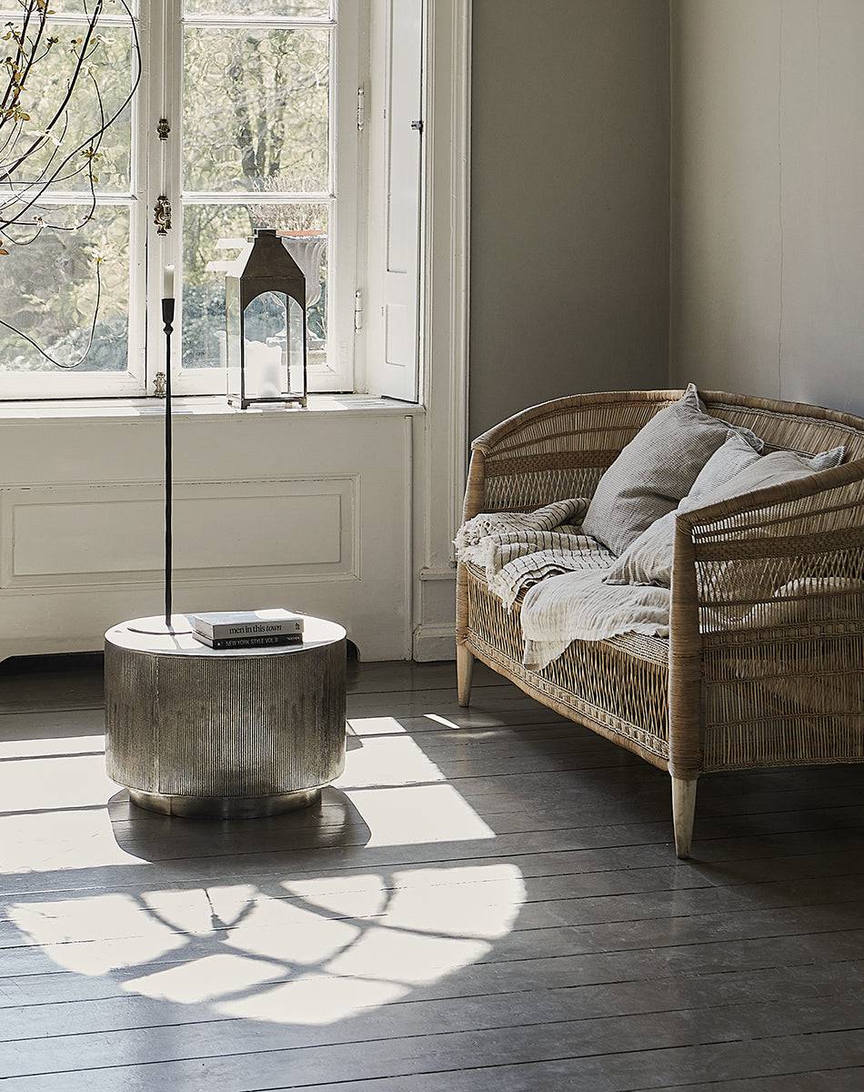 Rota Brushed Silver Coffee Table