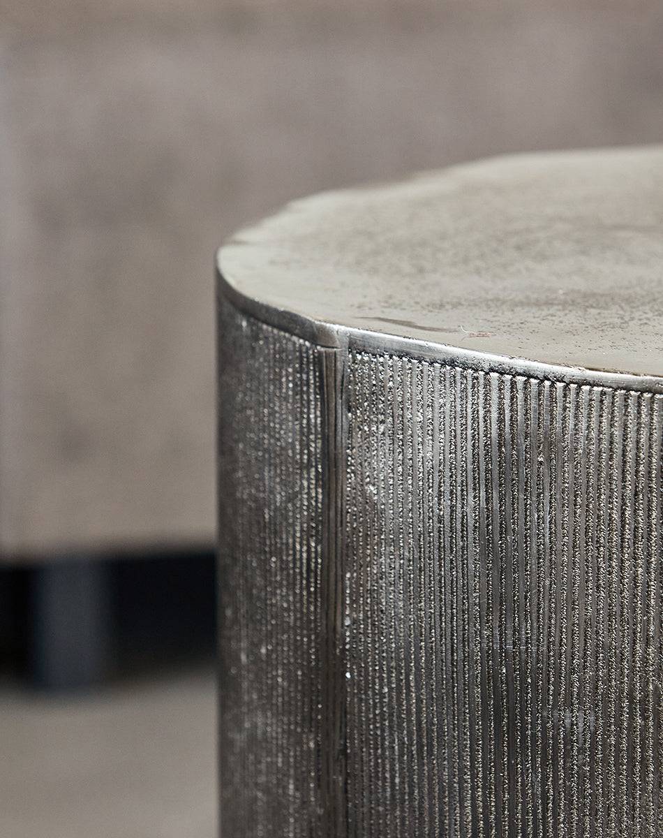 Rota Brushed Silver Coffee Table