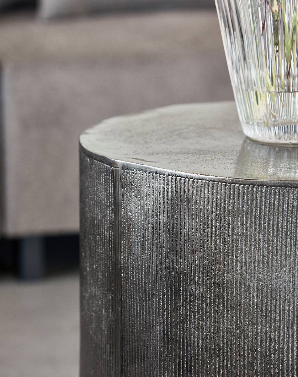 Rota Brushed Silver Coffee Table