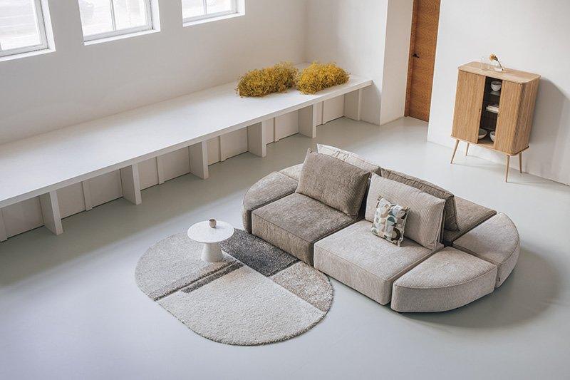 Hunter Sand with Back 1.5 Seater Element Sofa - WOO .Design