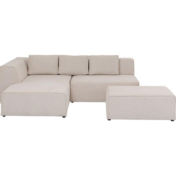 Infinity Ottomane Cream Corner Sofa - WOO .Design